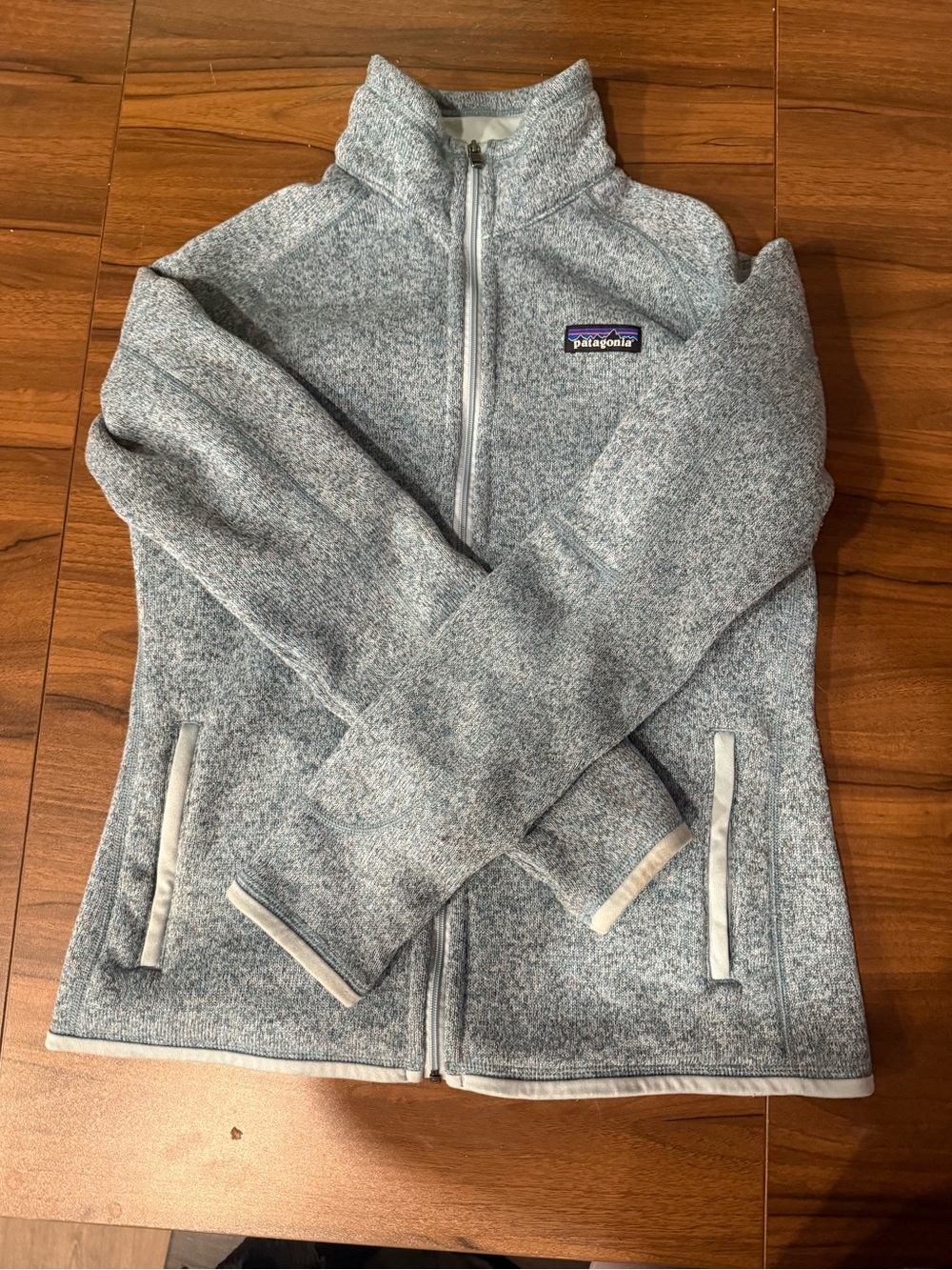 Patagonia Kids Heather Gray Full-Zip Fleece Jacket